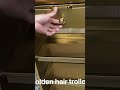 Gold hair salon trolley