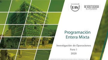 Programación Entera Mixta