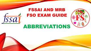 Abbreviations Full Form Of Fssai,Bis,Eic,Iso,Jecfa Etc Fssai Mrb Fsoto Exam