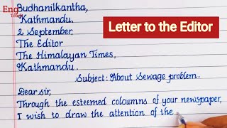 Letter to the Editor about Sewage Problem | Letter to the Editor | formal letter |Writing|Eng Teach Letter to the Editor about Sewage Problem | Letter to the Editor | formal letter |Writing|Eng Teach