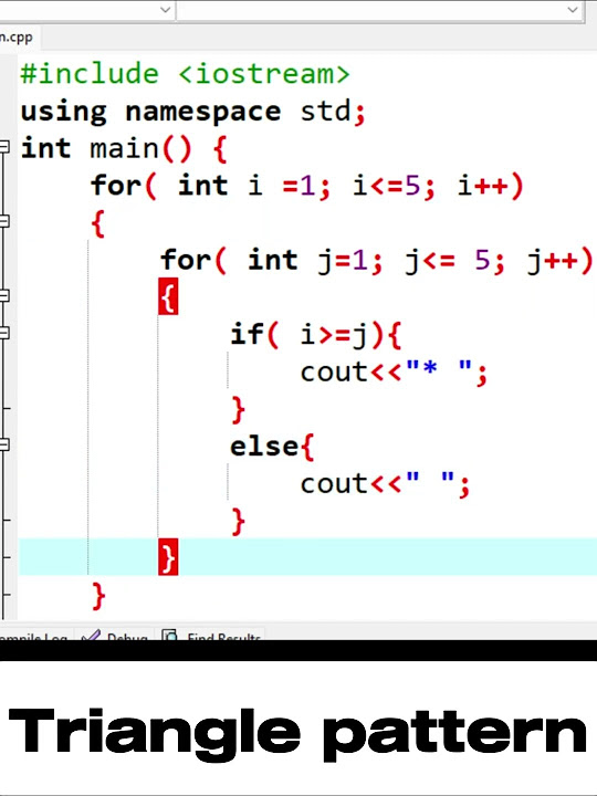 Triangle Pattern with For Loop + If Statement | Smarter Way to Code in ...