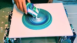 Acrylic pouring | Easy Ring Swirl | Trying out Primary Elements ColourArte
