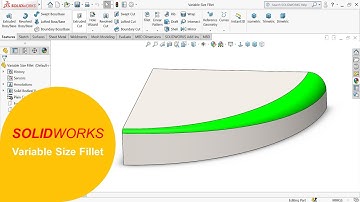 Variable Size Fillet on Solidworks| Solidworks Tutorials for Beginners| solidworks Exercises