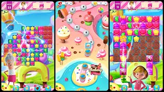 Candy Cakes - match 3 game with sweet cupcakes (Gameplay Android) screenshot 1