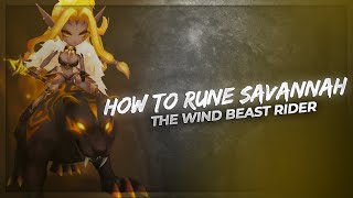 How to Rune Savannah | The Wind Beast Rider | Summoners War