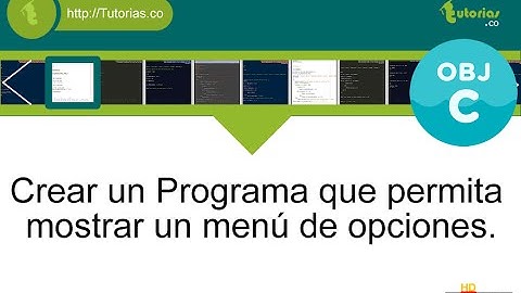 POO + sentencia if-else + Objective C (mostrar un menu de opciones)