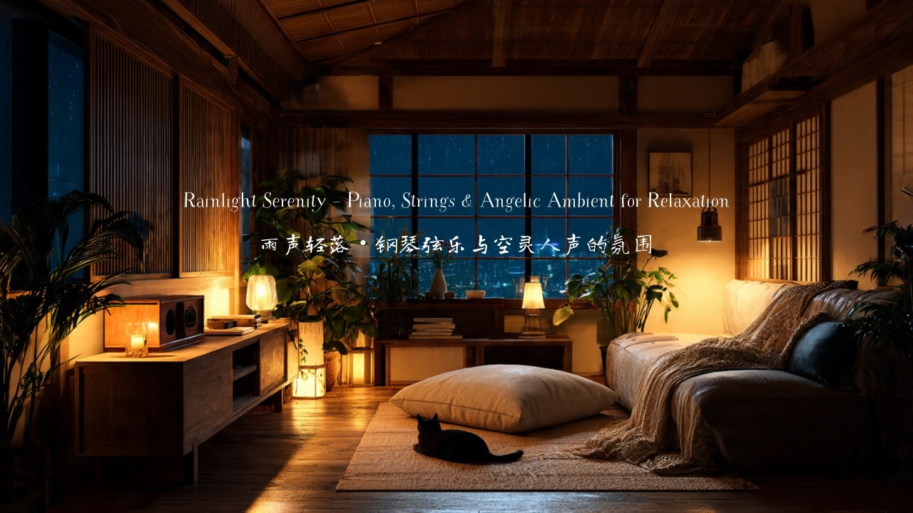 【夜雨音乐】Rainlight Serenity – Piano, Strings & Angelic Ambient Relaxation #relaxingmusic
