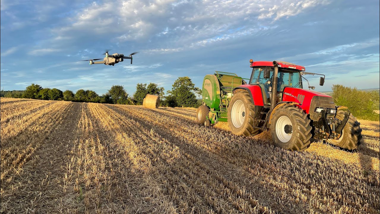 Pressage de paille 2k22 🌾 // CASE cvx 175 / McHale V640 // 🔴🟢