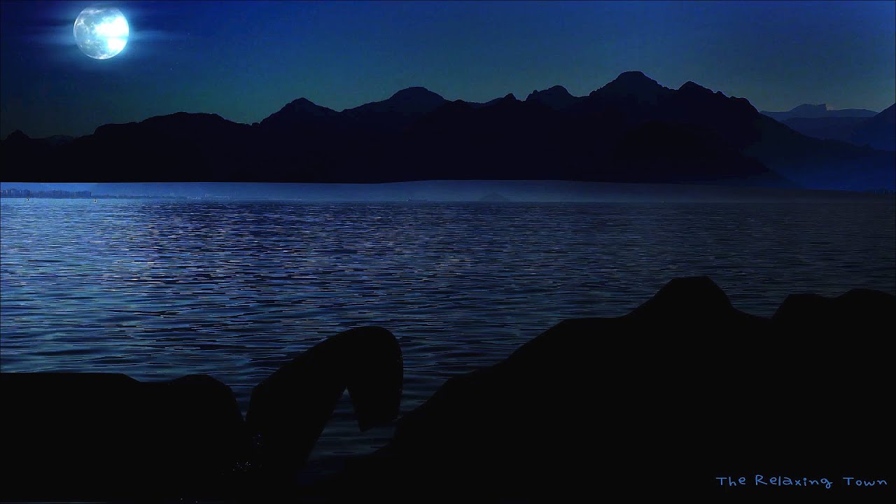 🎧The Gentle Sound of Waves Coming from the Moonlight Beach Wave