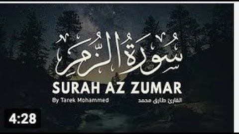 بصوت خاشع واحساس   ماتيسر من سورة الزمر للقارئ طارق محمد