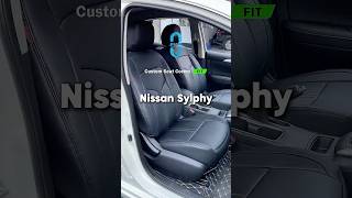 EKR custom black seat cover for the Nissan Sentra installation