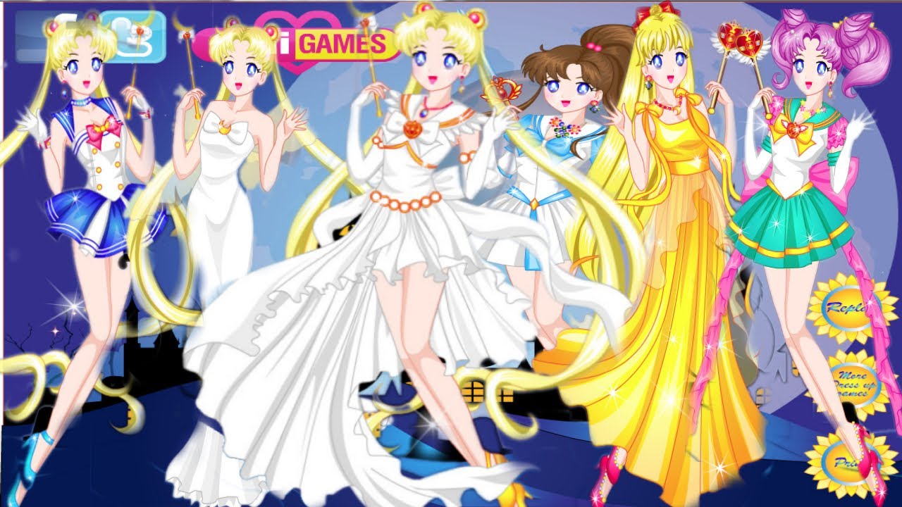 Thủy Thủ Mặt Trăng Pha Lê Biến Hình Game 54- Sailor Moon Dressup #54- Ltq  Channel Gameplays - Youtube