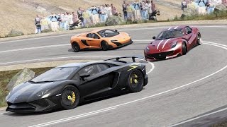 A lap arround transfagarasan with the ferrari f12 tdf, lamborghini
aventador sv and mclaren 675 lt spider. transfagarasan:
http://www.racedepartment.com/...