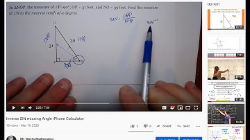 Inverse SIN missing Angle iPhone Calculator