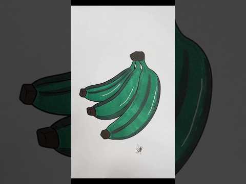 Green Plantain Art: Smooth Marker Shading ASMR 🍌