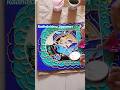 Radhakrishna Lippanart Making 🦚✨ | Part - 8 Applying Varnish @artbypankhuri2023#shorts #ytshorts