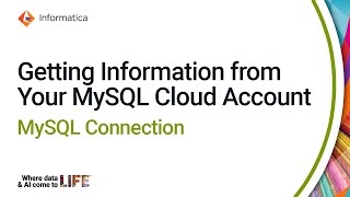 Getting Information from Your MySQL Cloud Account for a MySQL Connection