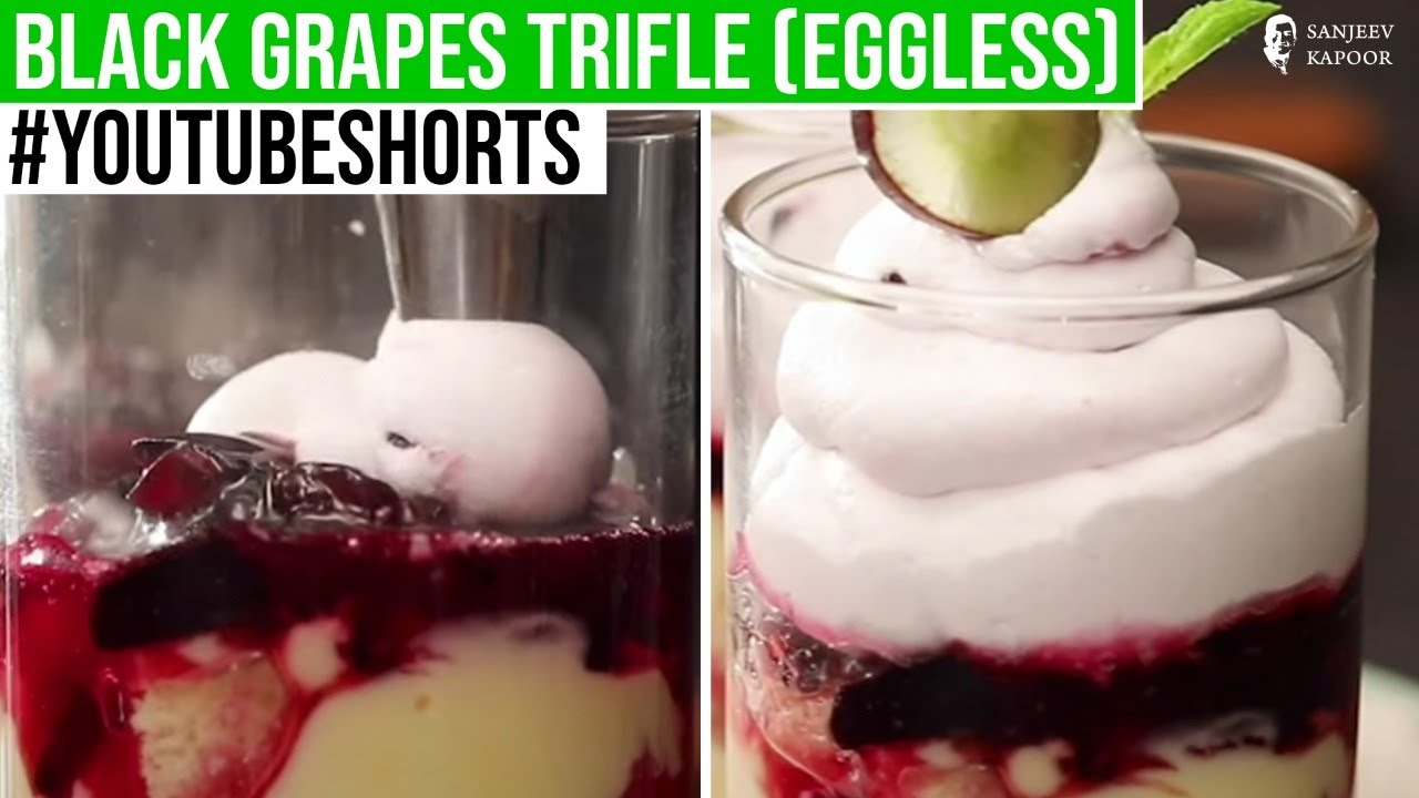 Black Grapes Trifle (Eggless)  | #Shorts | Sanjeev Kapoor Khazana