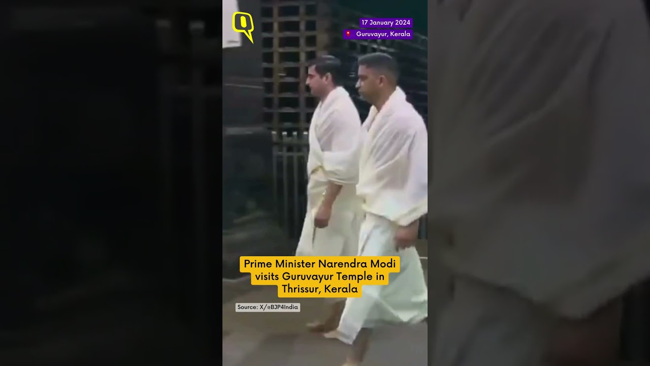 Prime Minister Narendra Modi Visits Guruvayur Temple in Thrissur, Kerala | The Quint