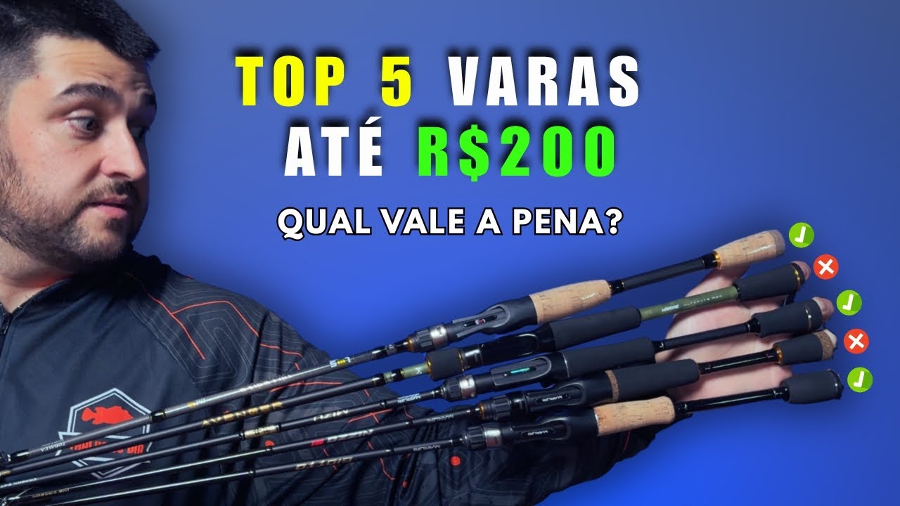 TOP 5 Varas de Pesca 2025 Até R$200 – Qual Vale a Pena? [Comparativo]