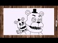 How to draw Adventure Nightmare Freddy FNaF4 World face drawing