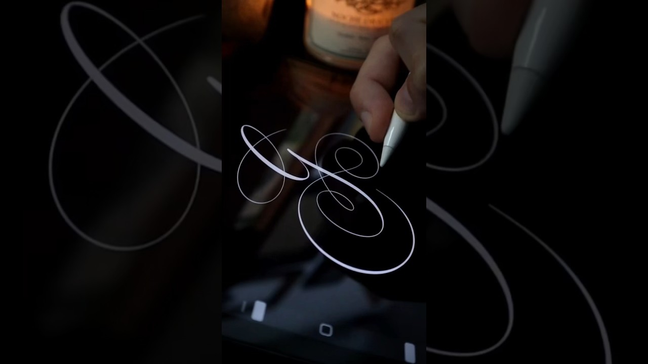 🎩 Letra “G” con florituras caligrafía digital