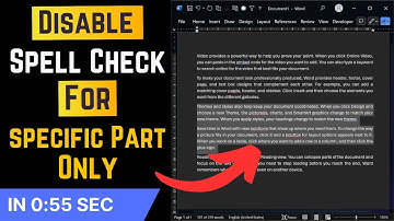 Turn Off Spell Check for Specific Sections in Microsoft Word