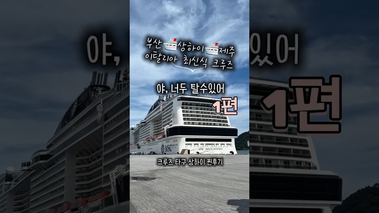 MSC 벨리시마 부산출발 상하이 제주 1편 #mscbellissima #크루즈 #cruise #상하이 #shanghai #제주 #jeju #msc벨리시마