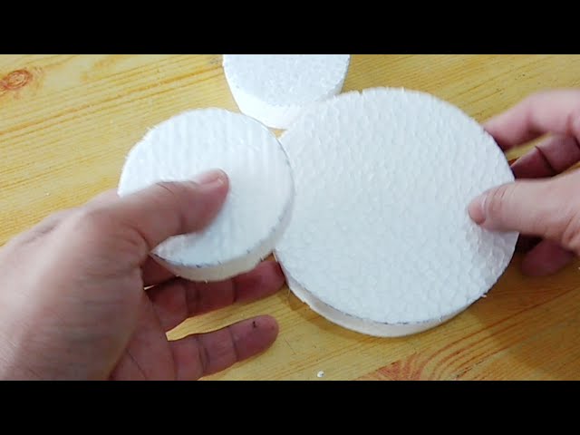 Cut Perfect Circle using Cutter on Styrofoam- Thermocol HOW TO CUT