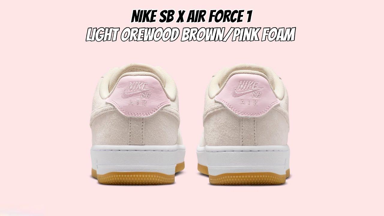 Nike SB x Air Force 1 Light Orewood Brown/Pink Foam
