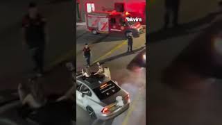 İtfaiye Erinin Görev Yaptığı Istasyonda Mesai Arkadaşları Ile Düğün Eğlencesi