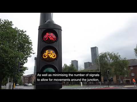 Manchester to Chorlton Cycleway - CYCLOPS junction