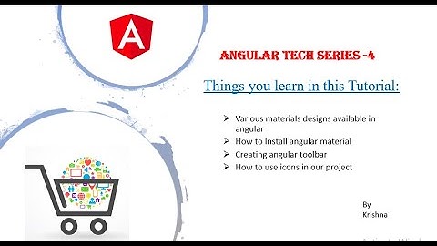 Angular Tutorial - 4 (Angular Material Navbar/Toolbar | Angular Routing)