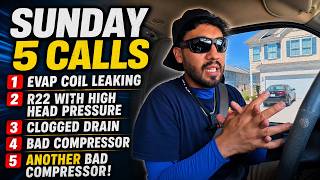 MY HVAC Sunday running 5 no cool calls #hvac #bluecollar #electrical #hvaccontractor