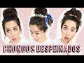 CHONGOS DESPEINADOS FÁCILES | CABELLO RIZADO/ONDULADO - attalia dasbel