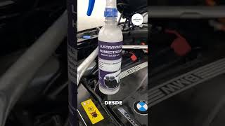 Before and after washing an engine with our products! #azuvit #shorts #trend #cardetailing