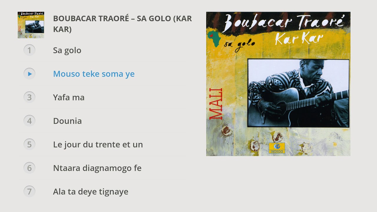 Boubacar Traoré - Sa golo (Kar Kar)