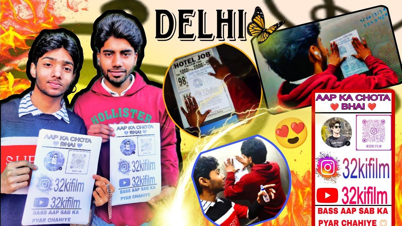 PURI DELHI MEIN POSTER📄 LAGA DIYE APNE CHANNEL KE 😍