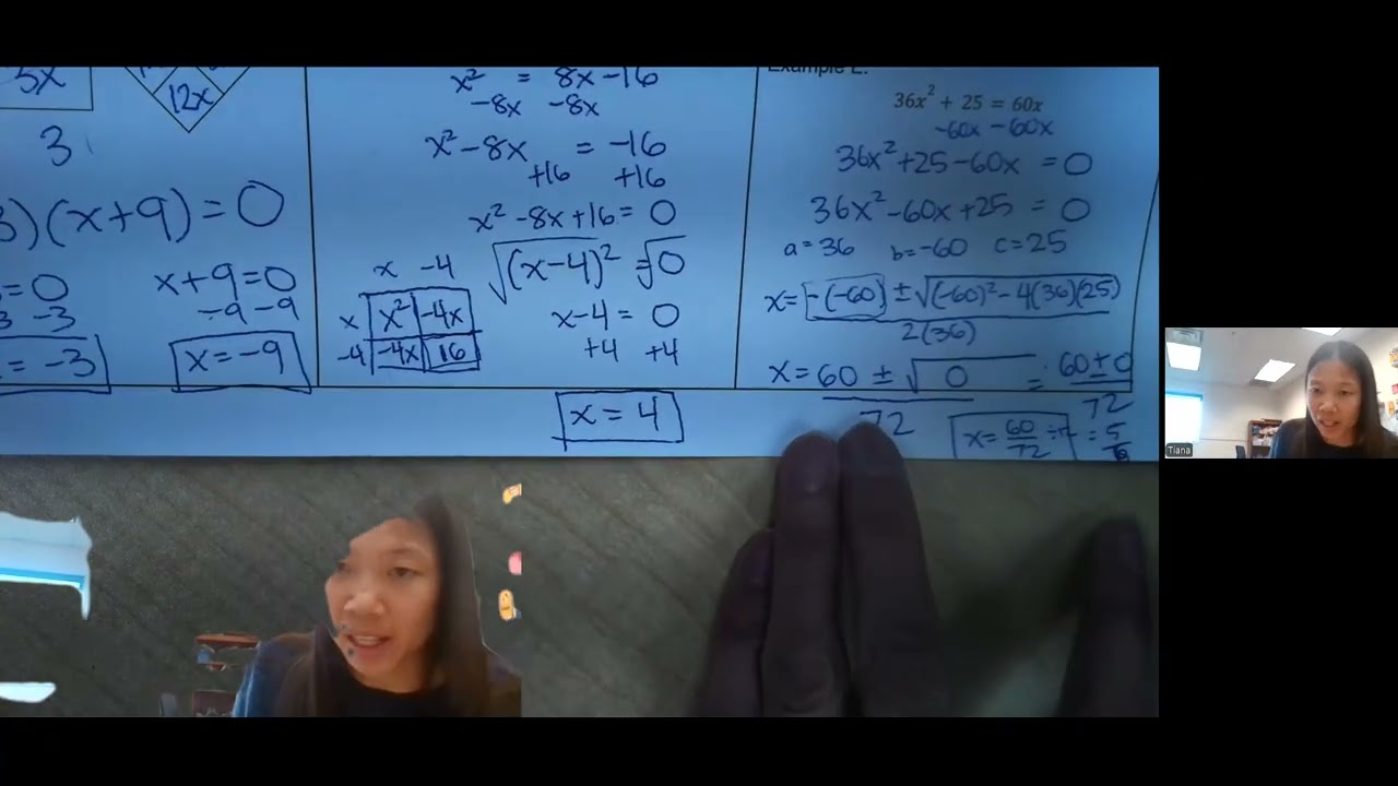 Solving Quadratics MathNotes Help Video
