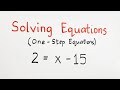 Solving One-Step Equations Quiz