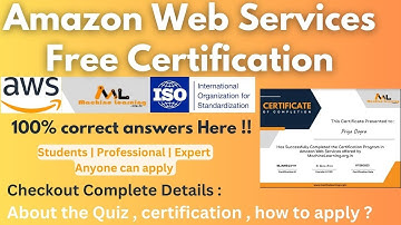 Amazon Web Services Professional Certification | AWS Free Certificate