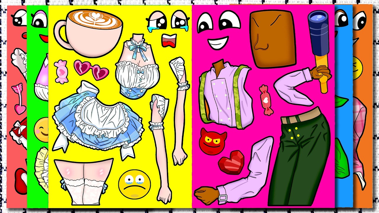 Teased Maid Ballerina Cappuccina – Italian Brainrot | Sticker Book ASMR