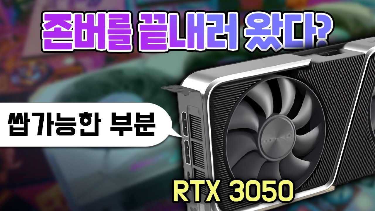 1년째 존버중... 탈출 할 수 있나요? RTX 3050 8GB 게임 성능 리뷰🔥