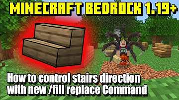 How to control stairs direction with new /fill replace Command
