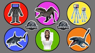 Dinosaurus Jurassic World Dominion : Trex, Triceratops, Siren Head, Crocodile, Iguana dan Ikan Emas