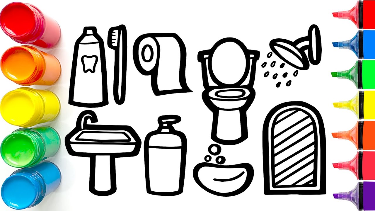 How to Draw Bathroom Items | Easy Step by Step Tutorial