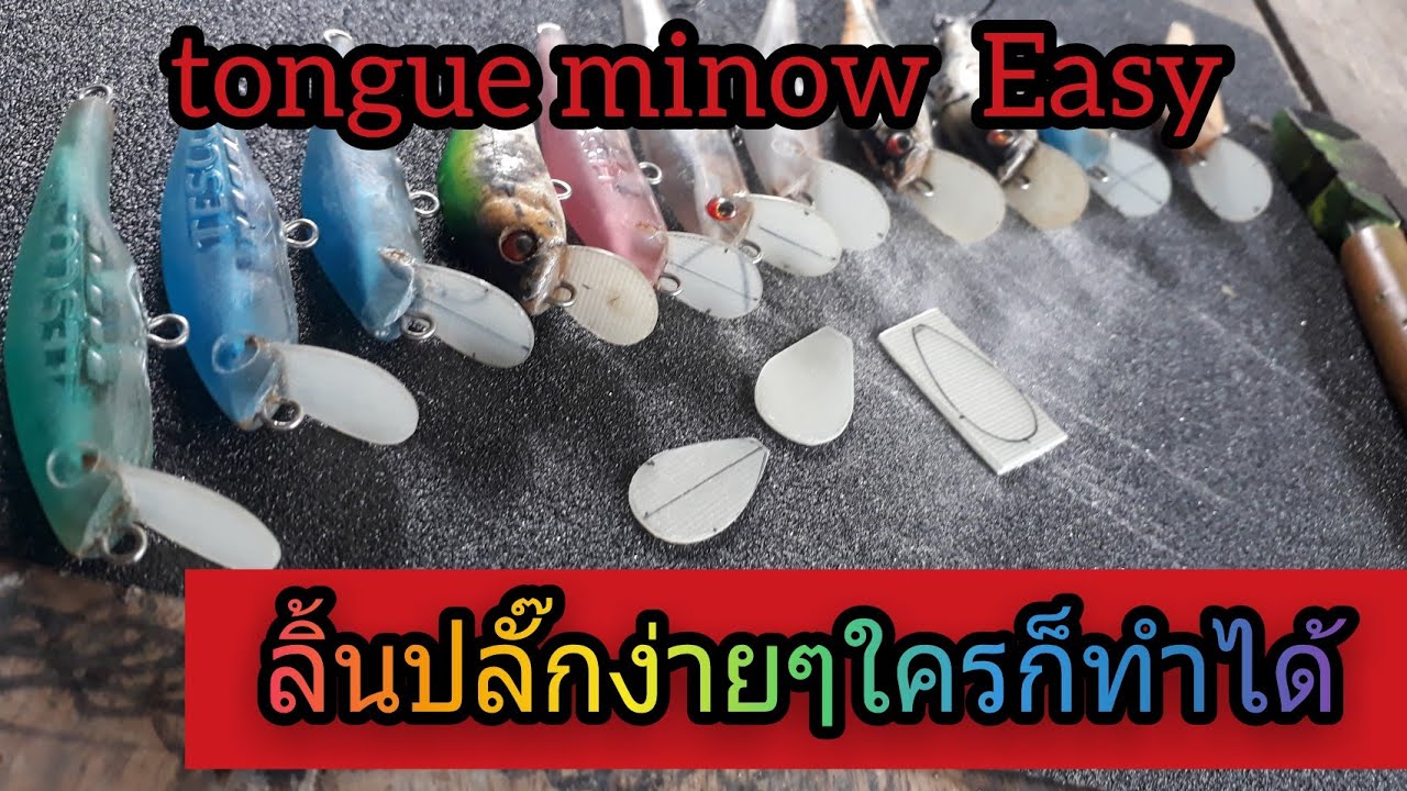 หาลิ้นทำเหยื่อปลั๊ก ตัดอย่างไร ที่นี้มีคำตอบ tongue minow Easy