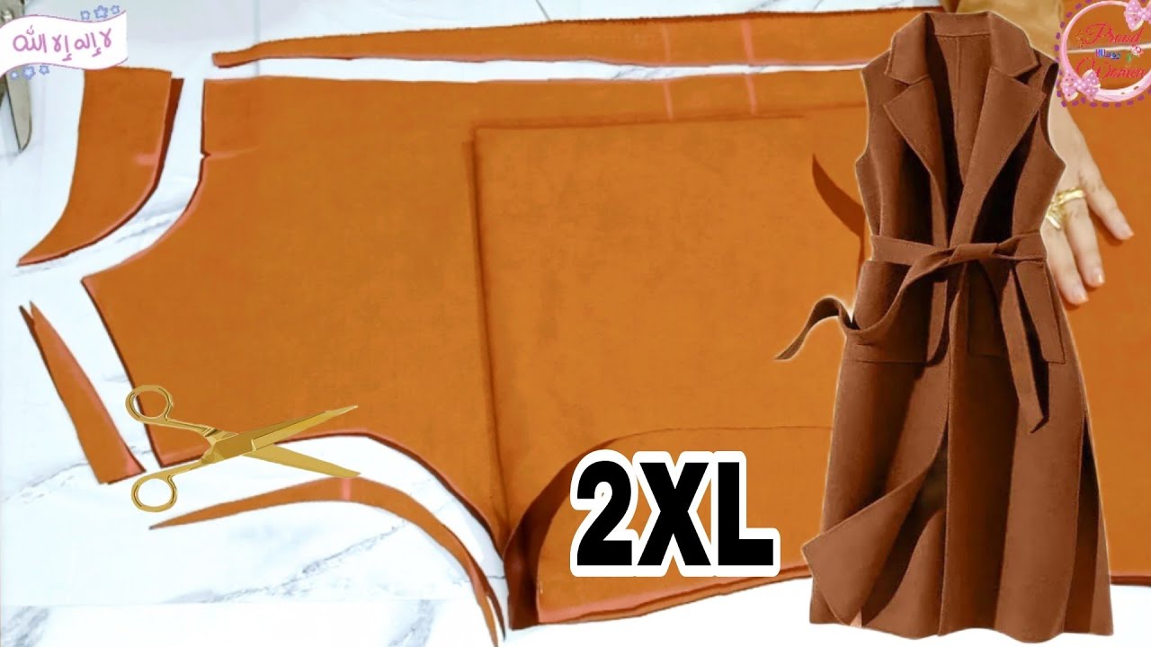 تفصيل جاكيت كول ريفيرا مقاس 2XL  وكمان طاقية وكوفية بطريقة بسيطة وشرح موضح للمبتدئين