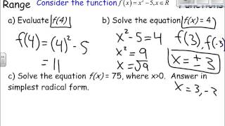 Math 10-C Lesson 4.8 Function Notation