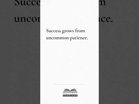 Uncommon Patience: The Real Secret to Success